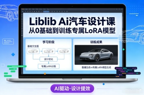 Liblib Ai汽车设计课,从0基础文生图,到教你训练专属设计和风格LoRA模型