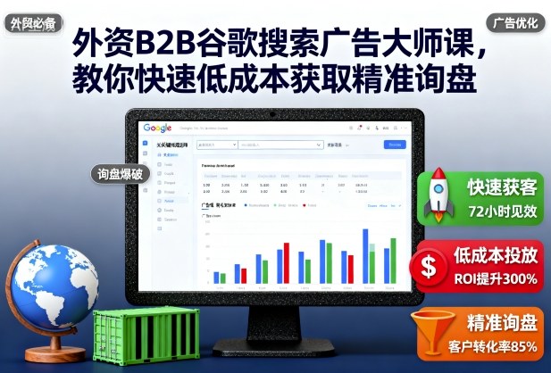 外资B2B谷歌搜索广告大师课，教你快速低成本获取精准询盘-大川资源分享站
