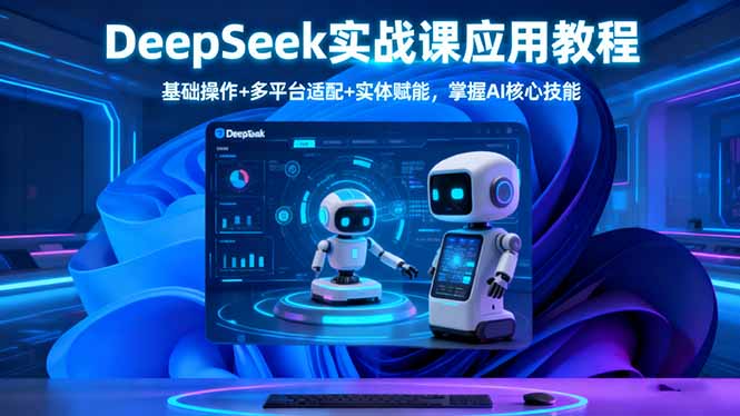 DeepSeek实战课应用教程、基础操作+多平台适配+实体赋能，掌握AI核心技能-大川资源分享站