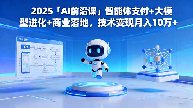 2025「AI前沿课」智能体支付+大模型进化+商业落地，技术变现月入10万+-大川资源分享站