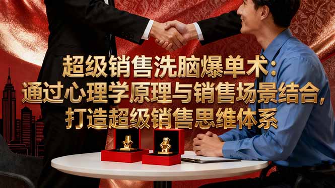 超级销售洗脑爆单术：通过心理学原理与销售场景结合,打造超级销售思维体系-大川资源分享站