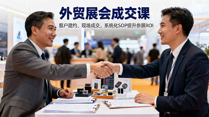 外贸展会成交课，含目标制定、客户邀约、现场成交，系统化SOP提升参展ROI-大川资源分享站