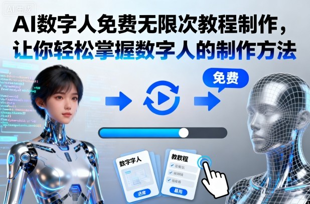 AI数字人免费无限次教程制作，让你轻松掌握数字人的制作方法-大川资源分享站