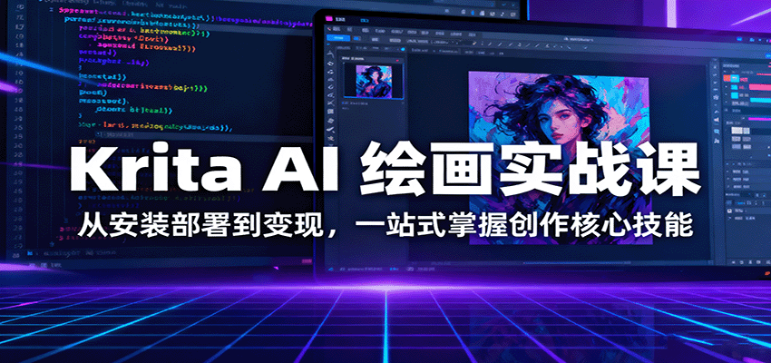 Krita AI 绘画实战课：从安装部署到变现，一站式掌握创作核心技能-大川资源分享站