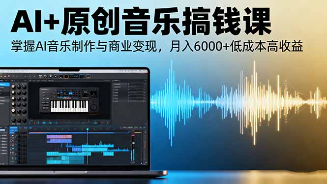 AI+原创音乐搞钱课：掌握AI音乐制作与商业变现，月入6000+低成本高收益-大川资源分享站