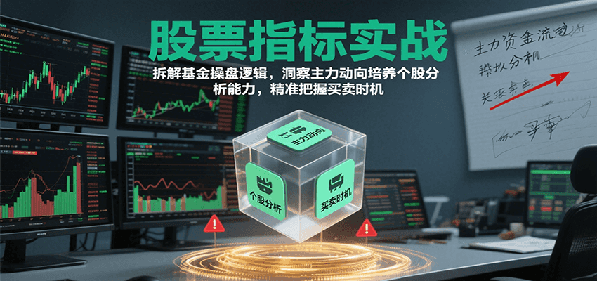股票指标实战，基金操盘逻辑拆解，洞察主力动向培养个股分析能力把握买卖时机(更新)-大川资源分享站