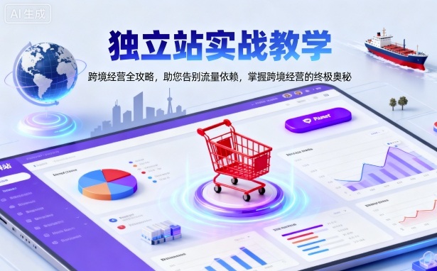独立站实战教学，跨境经营全攻略，助您告别流量依赖，掌握跨境经营的终极奥-大川资源分享站