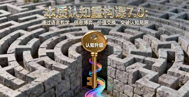 本质认知重构课7.0：通过语言哲学、信息博弈、价值交换，突破认知局限-大川资源分享站