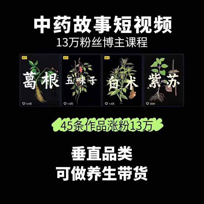 图片[2]-中药文化赛道：溯源故事开发，AI工具实战，平台运营，全方位解锁中医流量变现新路径-白蛇网赚