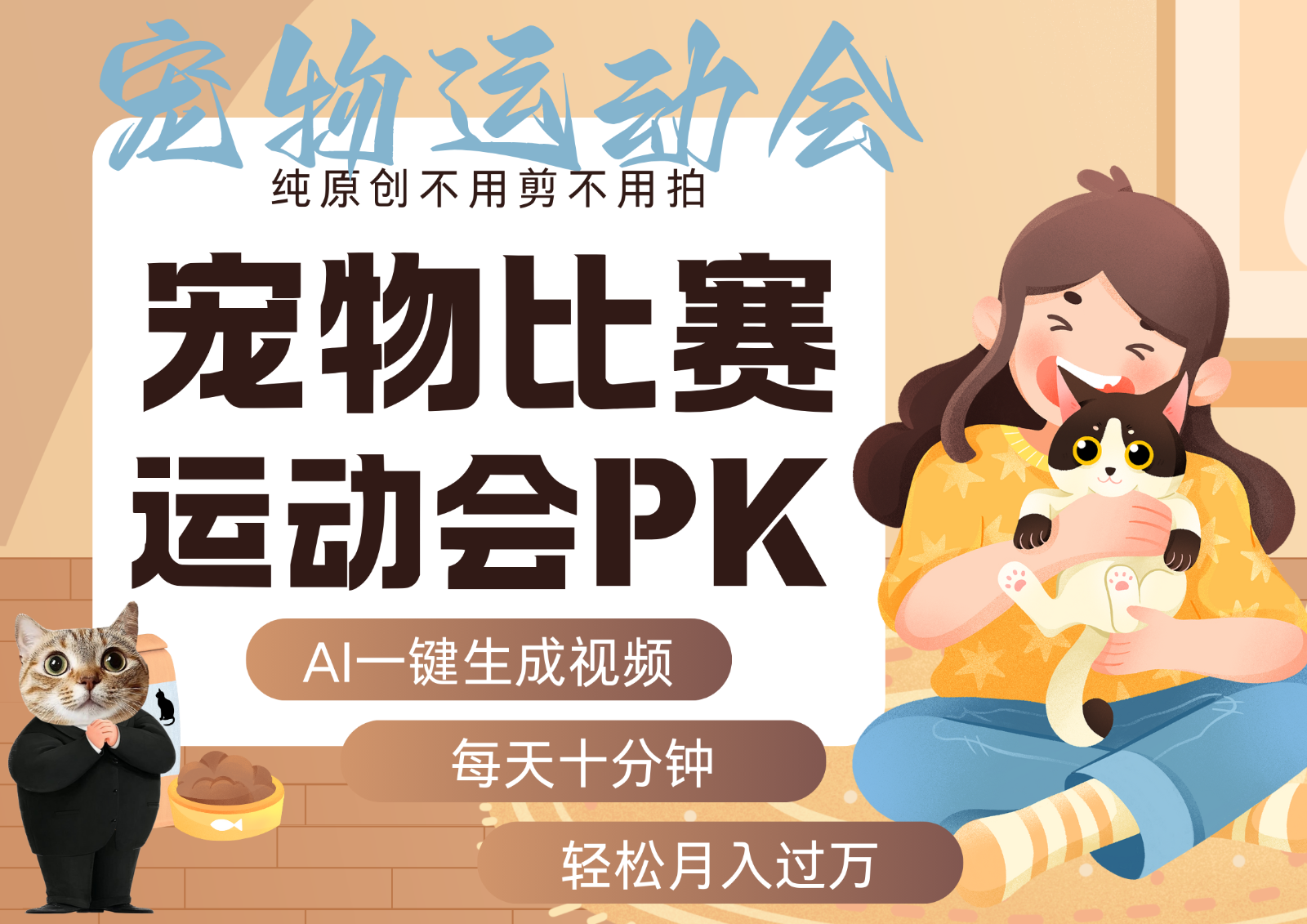 AI萌宠运动员跳水 射击 篮球 足球比赛 每天十分钟 附详细提示词文案库 代替做…-大川资源分享站