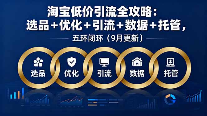 淘宝低价引流全攻略：选品＋优化＋引流＋数据＋托管，五环闭环(9月更新-大川资源分享站