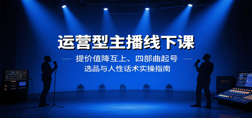 运营型主播线下课：提价值降互上、四部曲起号、选品与人性话术实操指南-大川资源分享站