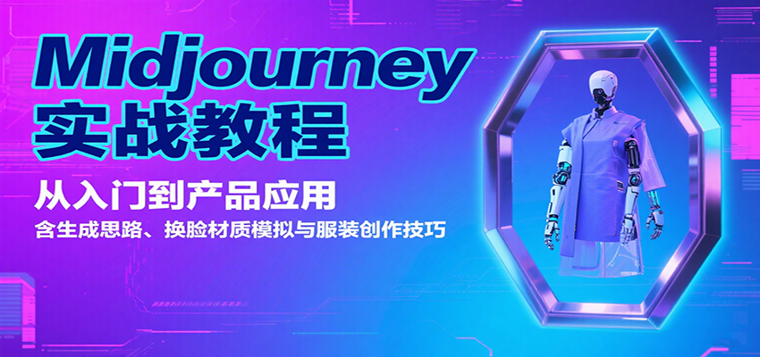 Midjourney实战教程：从入门到产品应用，含生成思路、换脸材质模拟与服装创作技巧-大川资源分享站