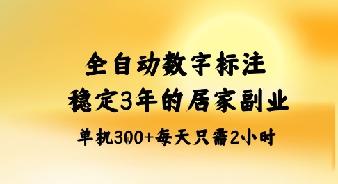 全自动数字标注，稳定3年的蓝海项目，居家也能矩阵开干的副业，单机日入3张+【揭秘】-大川资源分享站