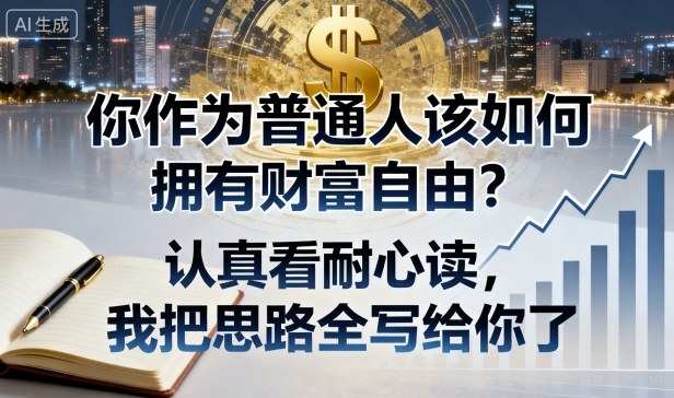 付费文章：你作为普通人该如何拥有财富自由？认真看耐心读，我把思路全写给你了-大川资源分享站