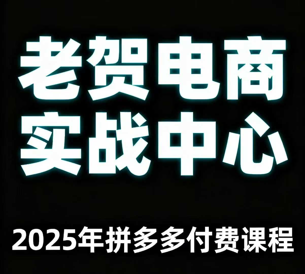 老贺电商2025年拼多多付费课程，用通俗易懂的方法告诉你多多怎么玩-大川资源分享站