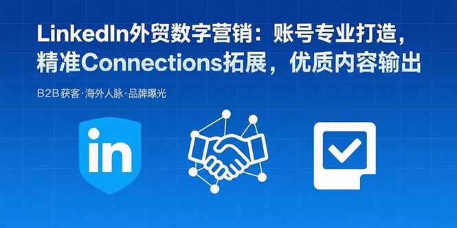 LinkedIn外贸数字营销：账号专业打造，精准Connections拓展，优质内容输出-大川资源分享站
