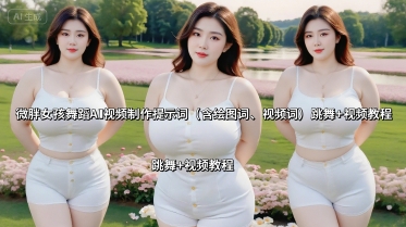 微胖女孩舞蹈AI视频制作提示词(含绘图词、视频词) 跳舞+视频教程-大川资源分享站