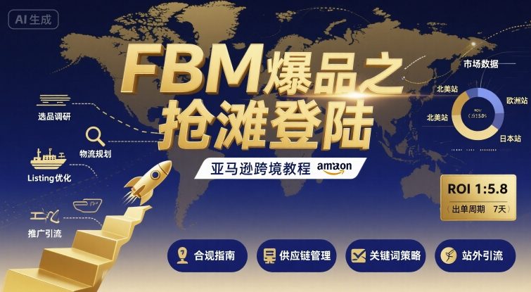 FBM爆品之抢滩登陆-亚马逊跨境教程-大川资源分享站