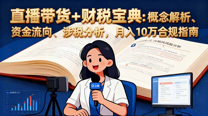 直播带货+财税宝典：概念解析、资金流向、涉税分析，月入10万合规指南-大川资源分享站