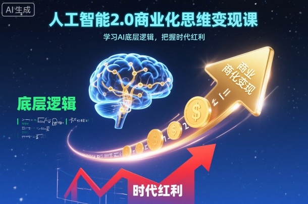 人工智能2.0商业化思维变现课，学习AI底层逻辑，把握时代红利-大川资源分享站