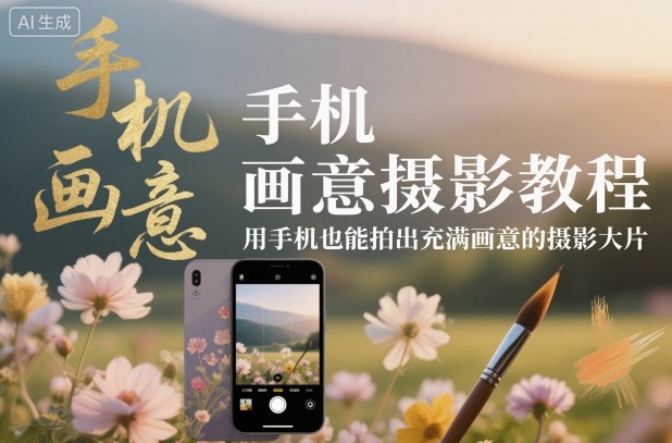 手机画意摄影教程，用手机也能拍出充满画意的摄影大片-大川资源分享站