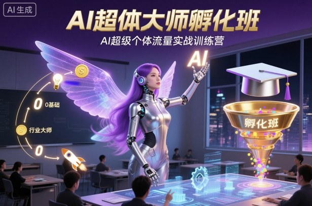 AI超体大师孵化班，AI超级个体流量实战训练营-大川资源分享站
