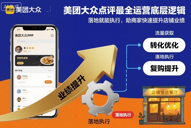 美团大众点评最全运营底层逻辑，落地就能执行，助商家快速提升店铺业绩-大川资源分享站