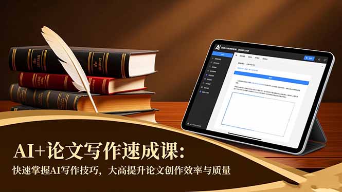 AI+论文写作速成课：快速掌握AI写作技巧，大幅提升论文创作效率与质量-大川资源分享站