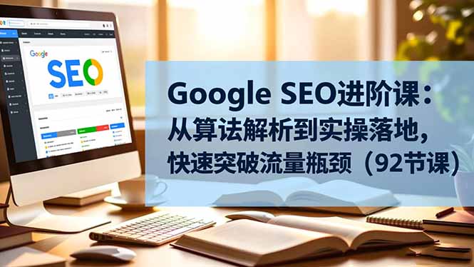 Google SEO进阶课：从算法解析到实操落地，快速突破流量瓶颈(92节课-大川资源分享站