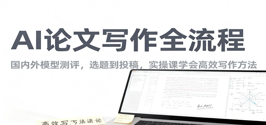 AI论文写作全流程，国内外模型测评，选题到投稿，实操课学高效写作方法-大川资源分享站