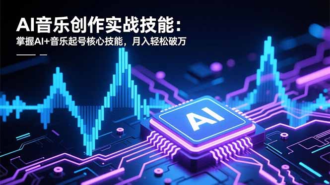 AI音乐创作实战技能：掌握AI+音乐起号核心技能，月入轻松破万-大川资源分享站