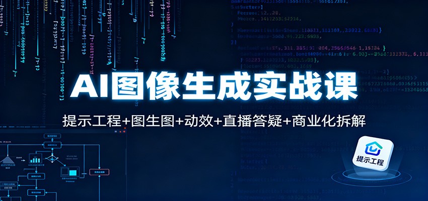AI图像生成实战课：提示工程+图生图+动效+直播答疑+商业化拆解-大川资源分享站