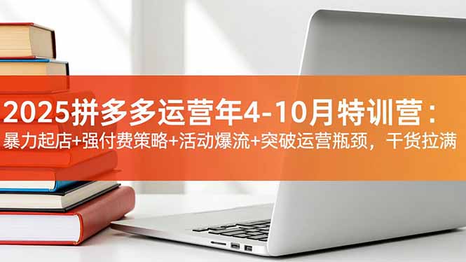 2025拼多多运营年4-10月特训营：暴力起店+强付费策略+活动爆流+突破运营瓶颈，干货拉满-大川资源分享站