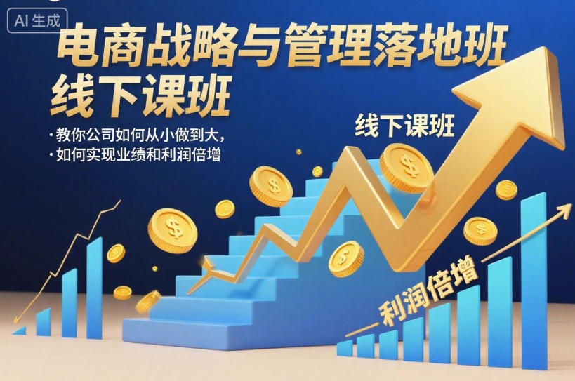 电商战略与管理落地班线下课，教你公司如何从小做到大，如何实现业绩和利润倍增【录音】-大川资源分享站