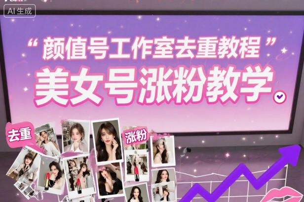 颜值号工作室去重教程，美女号涨粉教学-大川资源分享站