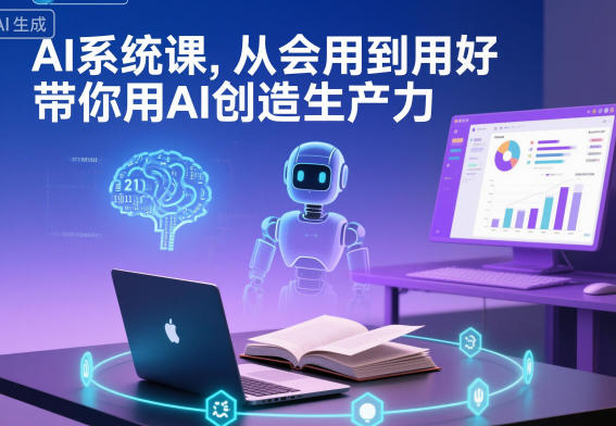 AI系统课,从会用到用好,带你用AI创造生产力-大川资源分享站