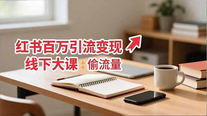 小红书百万引流变现-11月线下大课：分享从0到百万引流路径，手把手教偷流量、拿结果-大川资源分享站