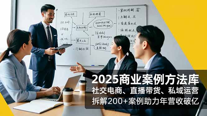 2025商业案例方法库，社交电商、直播带货、私域运营，拆解200+案例助力年营收破亿-大川资源分享站