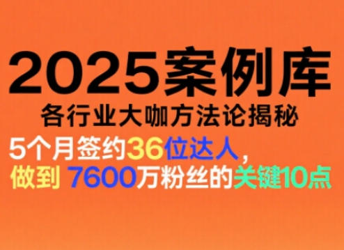 2025案例库，收录各行业大咖的方法论，各行业大咖方法论揭秘-大川资源分享站