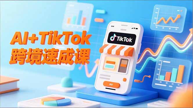 AI+TikTok跨境速成课，智能翻译、店铺定位、流程拆解，7天高效上线运营-大川资源分享站