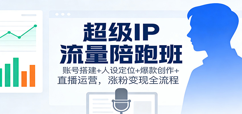 超级IP流量陪跑班：账号搭建+人设定位+爆款创作+直播运营，涨粉变现全流程-大川资源分享站