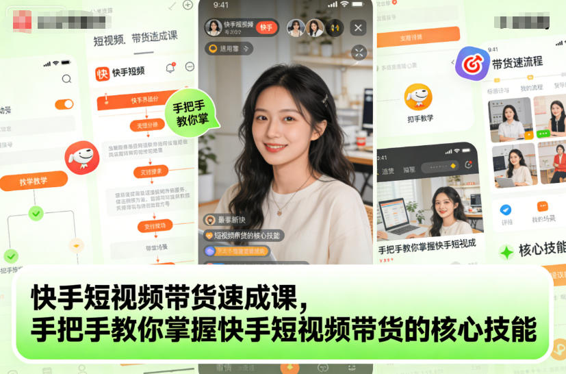快手短视频带货速成课，手把手教你掌握快手短视频带货的核心技能-大川资源分享站