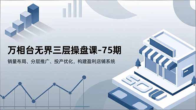 万相台无界三层操盘课-75期，销量布局、分层推广、投产优化，构建盈利店铺系统-大川资源分享站