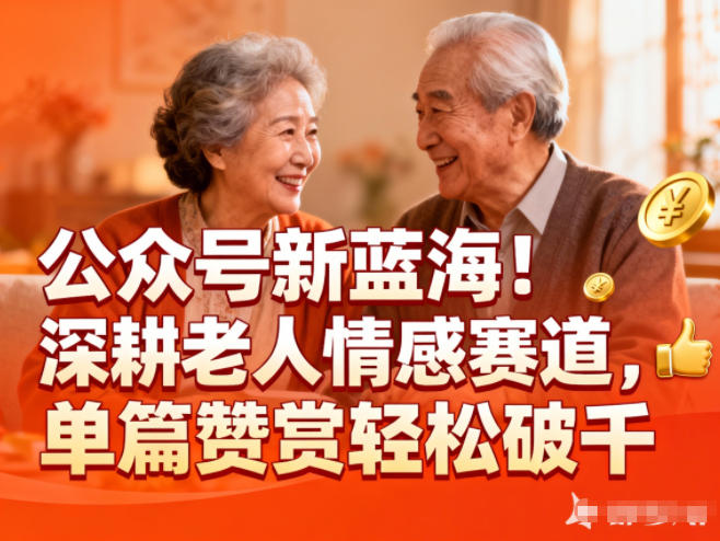 公众号新蓝海！深耕老人情感赛道，单篇赞赏轻松破1k-大川资源分享站