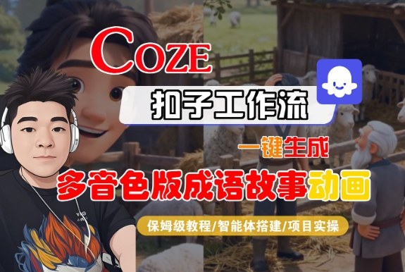 Coze扣子智能体工作流一键生成“多音色版成语故事“动画，全流程保姆级教学-大川资源分享站