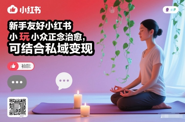 新手友好小红书小众正念治愈，玩法简单，可结合私域变现-大川资源分享站