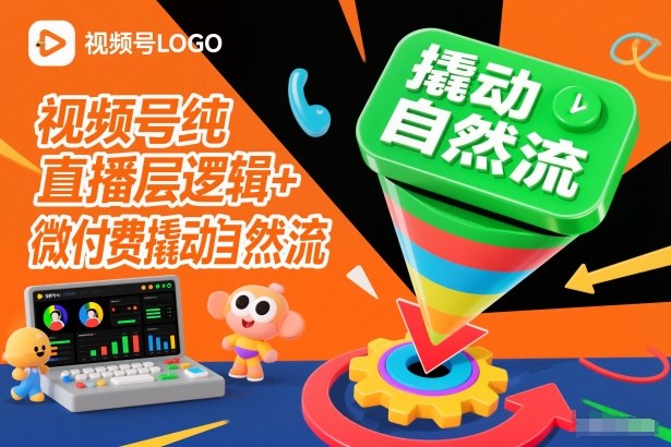 视频号纯直播底层逻辑+微付费撬动自然流-大川资源分享站