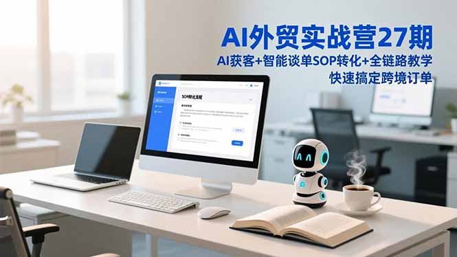 AI外贸实战营27期，AI获客+智能谈单+SOP转化+全链路教学，快速搞定跨境订单-大川资源分享站