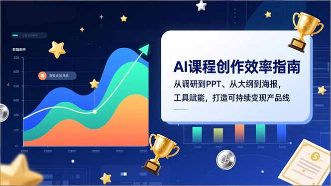 AI课程创作效率指南，从调研到PPT、从大纲到海报，工具赋能，打造可持续变现产品线-大川资源分享站
